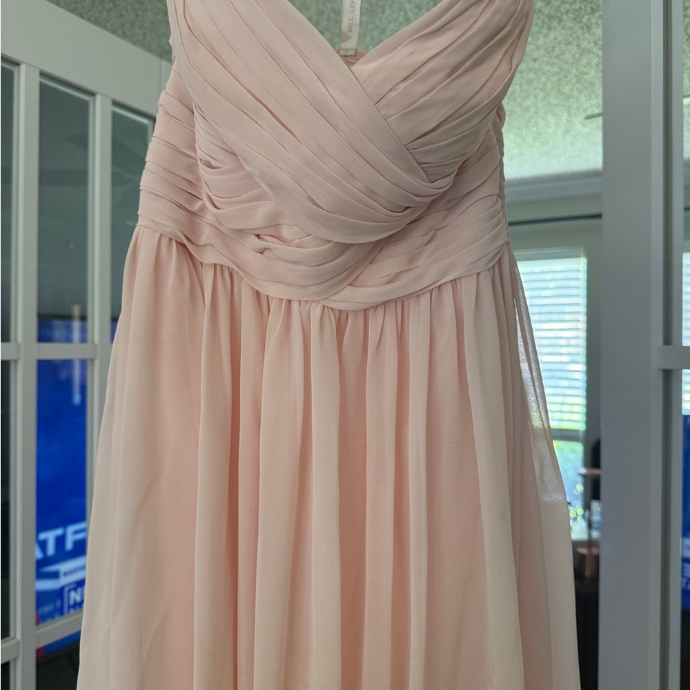 Bill Levkoff Strapless Blush Maxi Dress, Size 10 - Picture 1 of 10